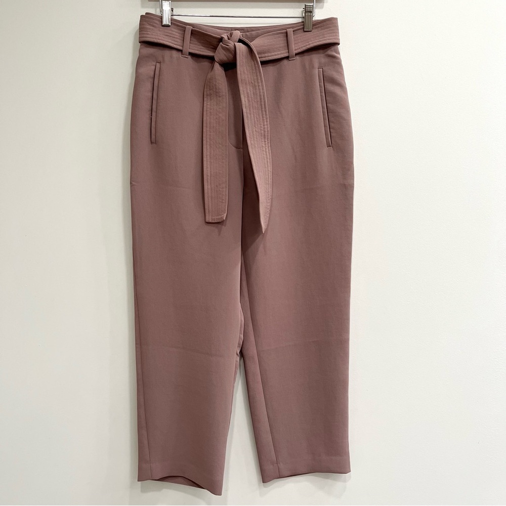 Wilfred Jallade Tiefront Trouser Pants Dusty Mauve Nutmeg Size 10